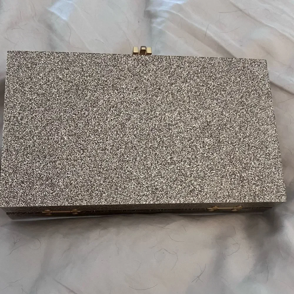 India Hicks Glitter Box Clutch - New